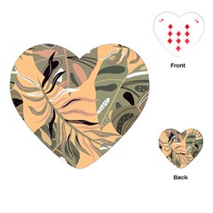 Leaves Monstera Picture Print Pattern Playing Cards Single Design (heart)