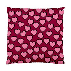 Pattern Pink Abstract Heart Standard Cushion Case (two Sides)