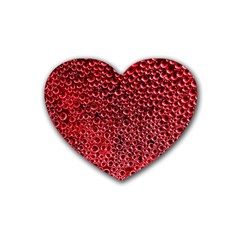 Drops Water Drop Trypophobia Rubber Heart Coaster (4 Pack)