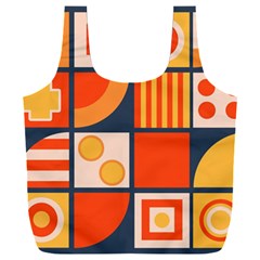 Square Shapes Pattern Design Full Print Recycle Bag (xxxl)