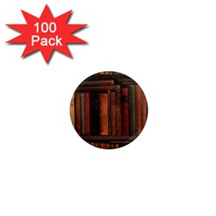 Old Books Vintage Office Antique Library 1  Mini Magnets (100 Pack)  by Perong