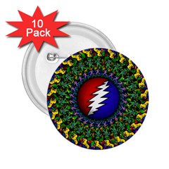 Grateful Dead Bear Pattern 2 25  Buttons (10 Pack) 