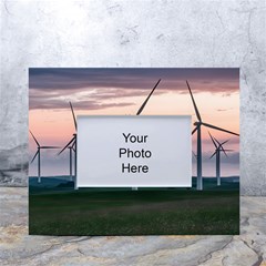 Wind Giants At Twilight White Tabletop Photo Frame 4 x6  by Tellerarts