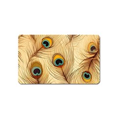 Vintage Peacock Feather Peacock Feather Pattern Background Nature Bird Nature Magnet (name Card) by Maspions