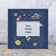 Cat Space Astronaut Rocket Maze White Box Photo Frame 4  X 6  by Perong