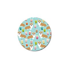 Corgi Boba Tea Bubble Tea Kawaii Food Welsh Corgis Dog Pattern Golf Ball Marker (10 Pack) by Perong