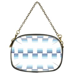 Geometric Pulse Print Design Chain Purse (one Side) by dflcprintsclothing