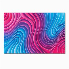 Spiral Swirl Pattern Light Circle Postcard 4 x 6  (pkg Of 10) by Ndabl3x