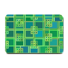 Green Abstract Geometric Small Doormat