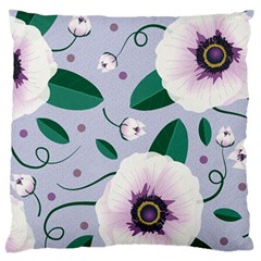 Flowers Petals Blossom Flora Large Premium Plush Fleece Cushion Case (two Sides)