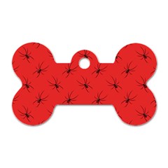 Spiders Pattern Seamless Arachnids Dog Tag Bone (one Side) by Maspions