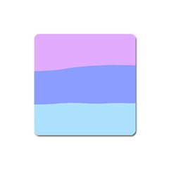 Pastel Colour, Blue, Lilac, Orange, Pastel, Pink, Romance Square Magnet by kyorashop23