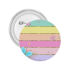 Pastel, Butterfly, Spring, Stripes, 2 25  Buttons