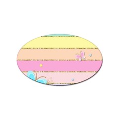 Pastel, Butterfly, Spring, Stripes, Sticker Oval (100 Pack)