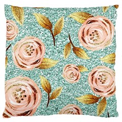 Rose Gold Roses, Girly, Glitter, Pretty, Rose Gold Standard Premium Plush Fleece Cushion Case (one Side)