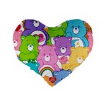 The Care Bears, Care Bears, Cartoon Standard 16  Premium Flano Heart Shape Cushions Back