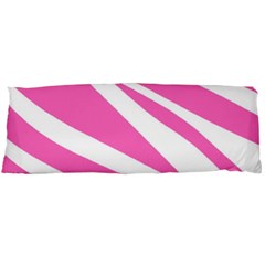 White Pink Stripes, Pattern Body Pillow Case (dakimakura)