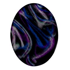 Multicolored Abstract Dynamic Shapes Print Oval Glass Fridge Magnet (4 Pack) by dflcprintsclothing