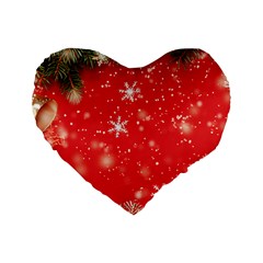 Christmas Ornament Standard 16  Premium Heart Shape Cushions