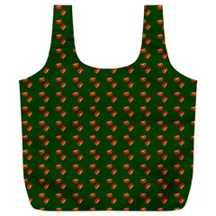 Kawaii Pumpkin Patt Green Full Print Recycle Bag (xxxl)