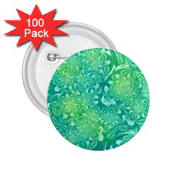 Retro Flower Pattern Design Batik 2 25  Buttons (100 Pack) 