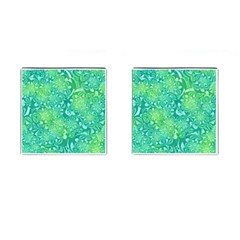 Retro Flower Pattern Design Batik Cufflinks (square)