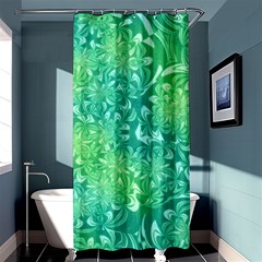 Retro Flower Pattern Design Batik Shower Curtain 36  X 72  (stall) 