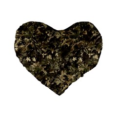 Camouflage Army Survival Uniform Standard 16  Premium Heart Shape Cushions