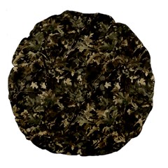 Camouflage Army Survival Uniform Large 18  Premium Flano Round Cushions