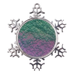 Colorful Duotone Abstract Print Metal Large Snowflake Ornament by dflcprintsclothing