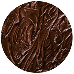 Chocolate Texture, Dark Chocolate Background Wooden Bottle Opener (round)