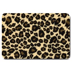 Jaguar Skin Texture, Jaguar Wool Texture, Yellow Large Doormat by kyorashop23