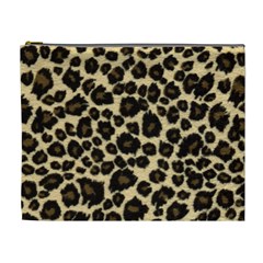 Jaguar Skin Texture, Jaguar Wool Texture, Yellow Cosmetic Bag (xl) by kyorashop23