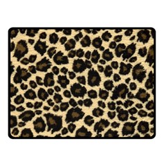 Jaguar Skin Texture, Jaguar Wool Texture, Yellow Two Sides Fleece Blanket (small) by kyorashop23