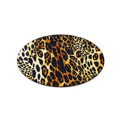 Leopard Skin Texture, Macro, Brown Sticker Oval (10 Pack) by kyorashop23