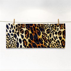 Leopard Skin Texture, Macro, Brown Hand Towel