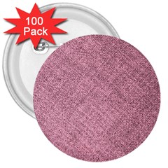 Pink Fabric Texture, Knitted Pink Texture, 3  Buttons (100 Pack) 