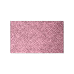 Pink Fabric Texture, Knitted Pink Texture, Sticker (rectangular)