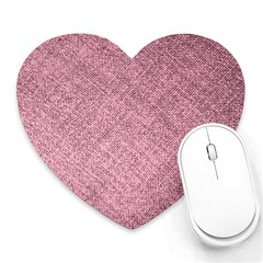 Pink Fabric Texture, Knitted Pink Texture, Heart Mousepad