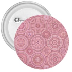 Pink Retro Texture With Circles, Retro Circles Background, 3  Buttons