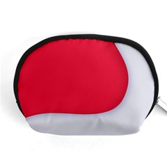 White Red Ripples Accessory Pouch (medium)