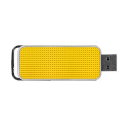 Yellow Lego Texture, Macro, Yellow Dots Background Portable Usb Flash (one Side)