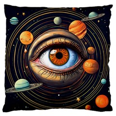 Eye Of The Universe (ai) Standard Premium Plush Fleece Cushion Case (one Side) by dflcprintsclothing