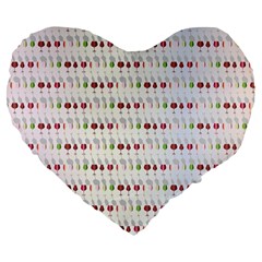 Wine Glass Pattern Large 19  Premium Flano Heart Shape Cushions