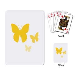 Yellow Butterfly Animals Fly Playing Cards Single Design (rectangle)