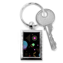 Colartive, Aesthetic, Amoled, Black, Colorful, Desenho Key Chain (rectangle) by kyorashop23