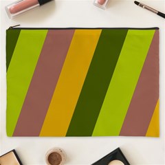 Autmn Stripes Colors Geometric Print Design Cosmetic Bag (xxxl)