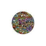 Graffiti Word Seamless Pattern Golf Ball Marker (10 pack) Front