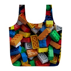 Lego, Toy Block, Colorfulness, Kids Full Print Recycle Bag (l) by kyorashop23