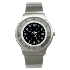 Noice, Dark, Gamer, Games, Gaming, Logo Stainless Steel Watch by kyorashop23